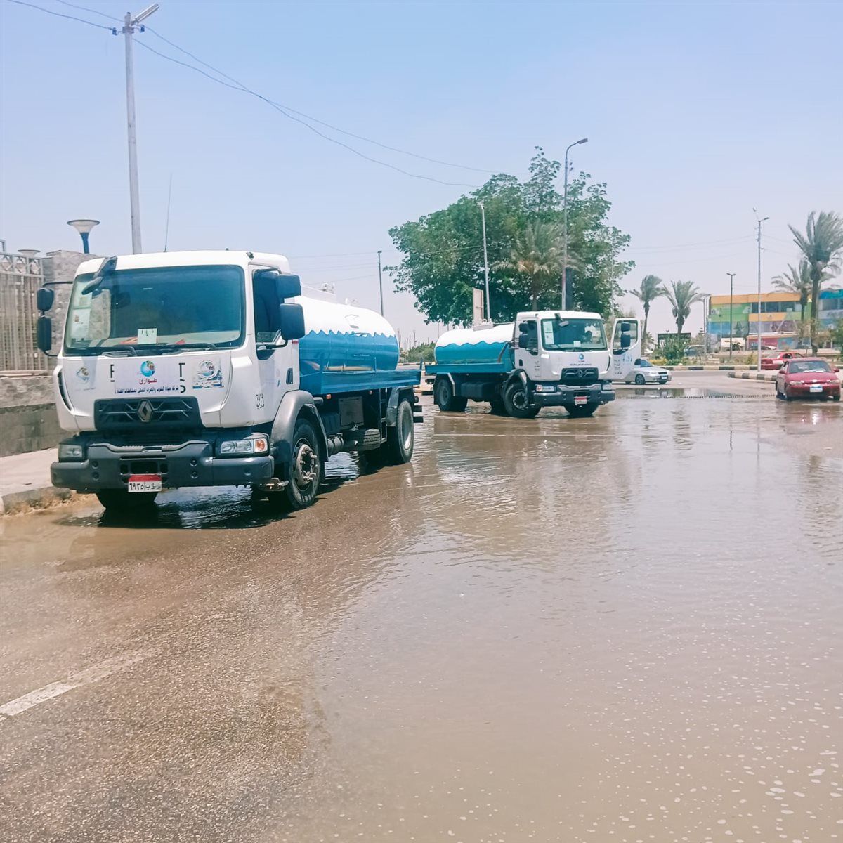 جانب من السيطرة على تجمعات المياه،فيتو