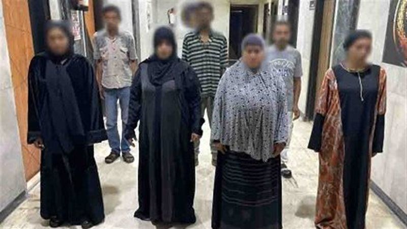 ضبط7 متهمين لاستغلال9
