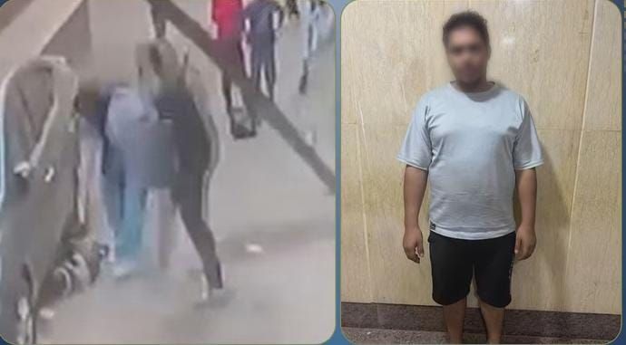 ضبط كهربائي تعدي على طفل في الشارع بالبدرشين بعد خلاف مع طليقته