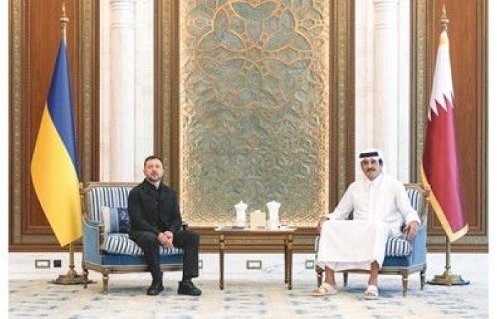 أمير قطر وولي عهد السعودية و زيلينسكي يبحثون استمرار العدوان الإيراني