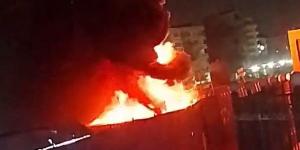 حريق هائل في مولد كهرباء بمحيط أعمال محطة مترو "نصر الثورة" بالهرم (صور)