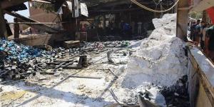 مصرع 3 أشخاص وإصابة 4 آخرين في حريق منفذ بيع مواد بناء بالمنوفية