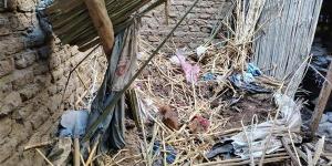 انهيار منزل مبني من الطوب اللبن بجوار كنيسة العذراء في قنا