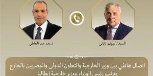 وزير الخارجية يبحث هاتفيا مع نظيره الإيطالي سبل تعزيز العلاقات الثنائية والتطورات الإقليمية