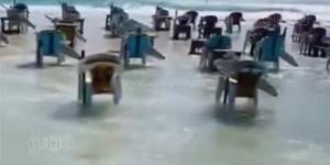 غلق شواطئ البحر المفتوح في مطروح بسبب ارتفاع الأمواج