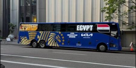 حافلة منتخب مصر تتحرك إلى ملعب أتلانتا إستعدادا لمواجهة الأرجنتين