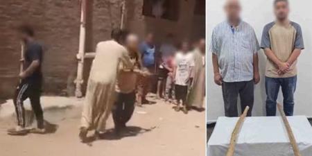 ضبط شخص ونجله تعديا على سيدتين بعصا خشبية في البحيرة