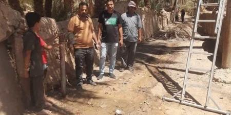 الاعتداء على شبكة الإطفاء واستغلالها في ري النخيل في باريس بالوادي الجديد