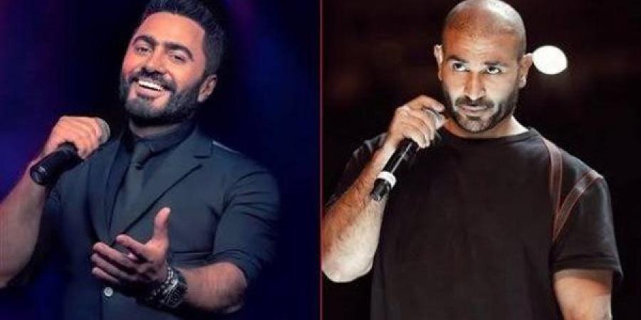 أحمد سعد وتامر حسني يشعلان حفل استقبال منتخب مصر بالساحل بأغنية "حلوة يا بلدي" (فيديو)