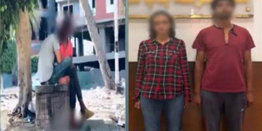 فيديو متداول داخل حديقة بالإسكندرية، رجل وامرأة والمخدرات ثالثهما.. في قبضة الأمن
